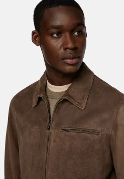 Blouson Aviateur En Daim Véritable