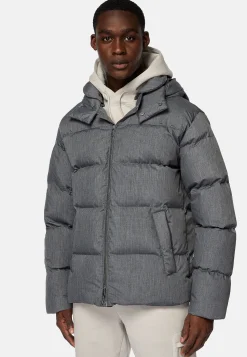 Bomber En Tissu Technique En Plume D'Oie