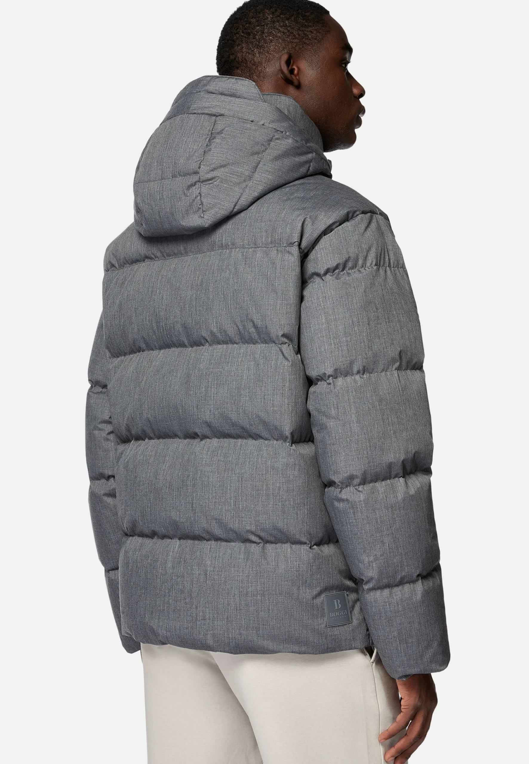 Bomber En Tissu Technique En Plume D'Oie