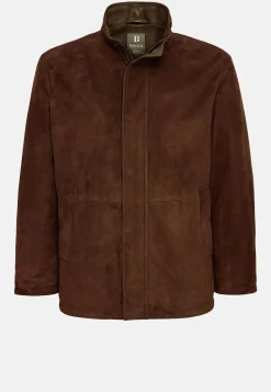 Caban Matelassé En Daim Véritable