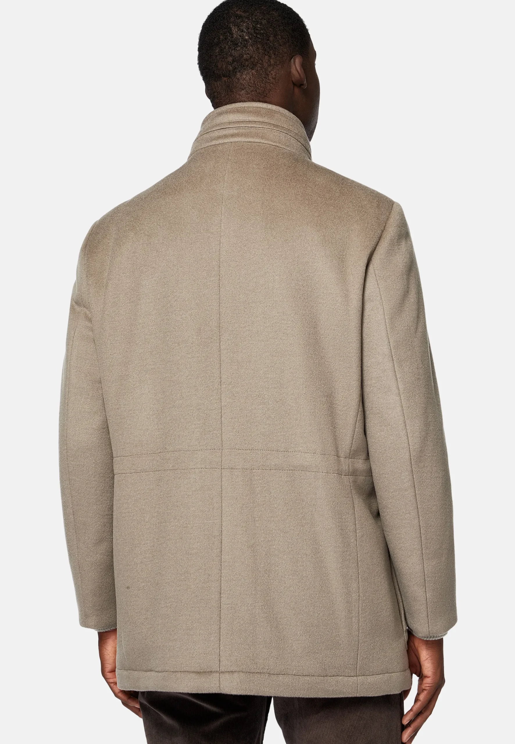 Car Coat Rembourré En Laine Et Cachemire