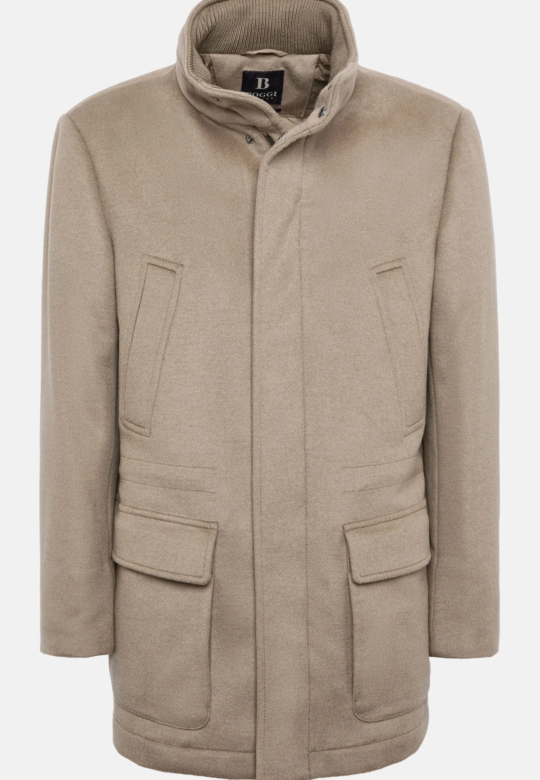 Car Coat Rembourré En Laine Et Cachemire