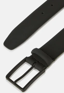 Ceinture En Cuir Gommé Avec Logo