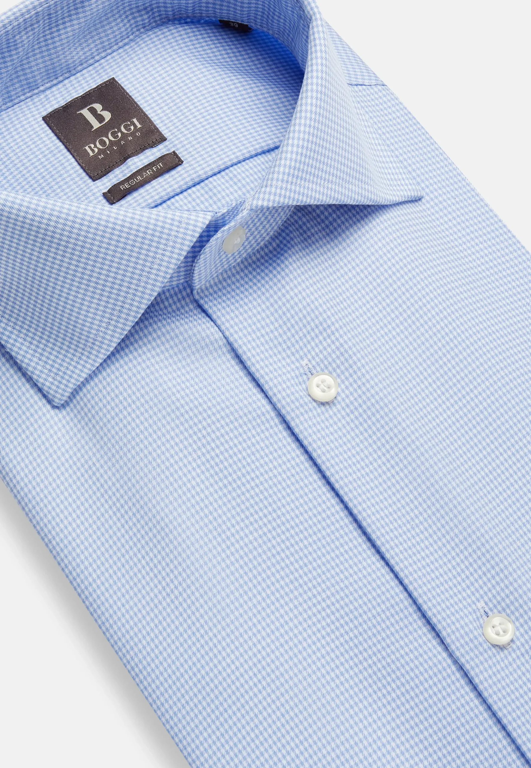 Chemise À Carreaux En Sergé De Coton Regular Fit