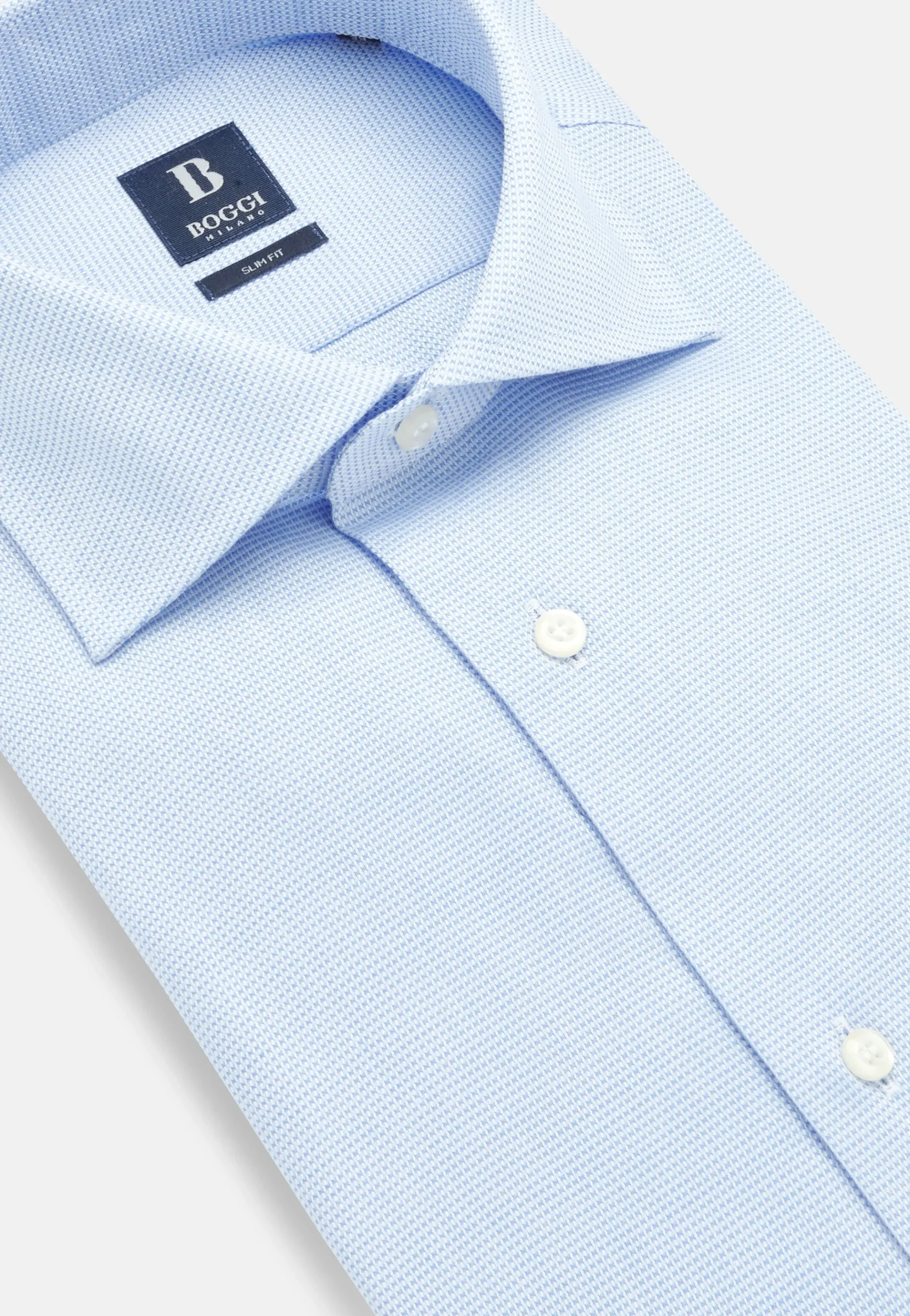 Chemise à Micromotif En Coton Slim Fit