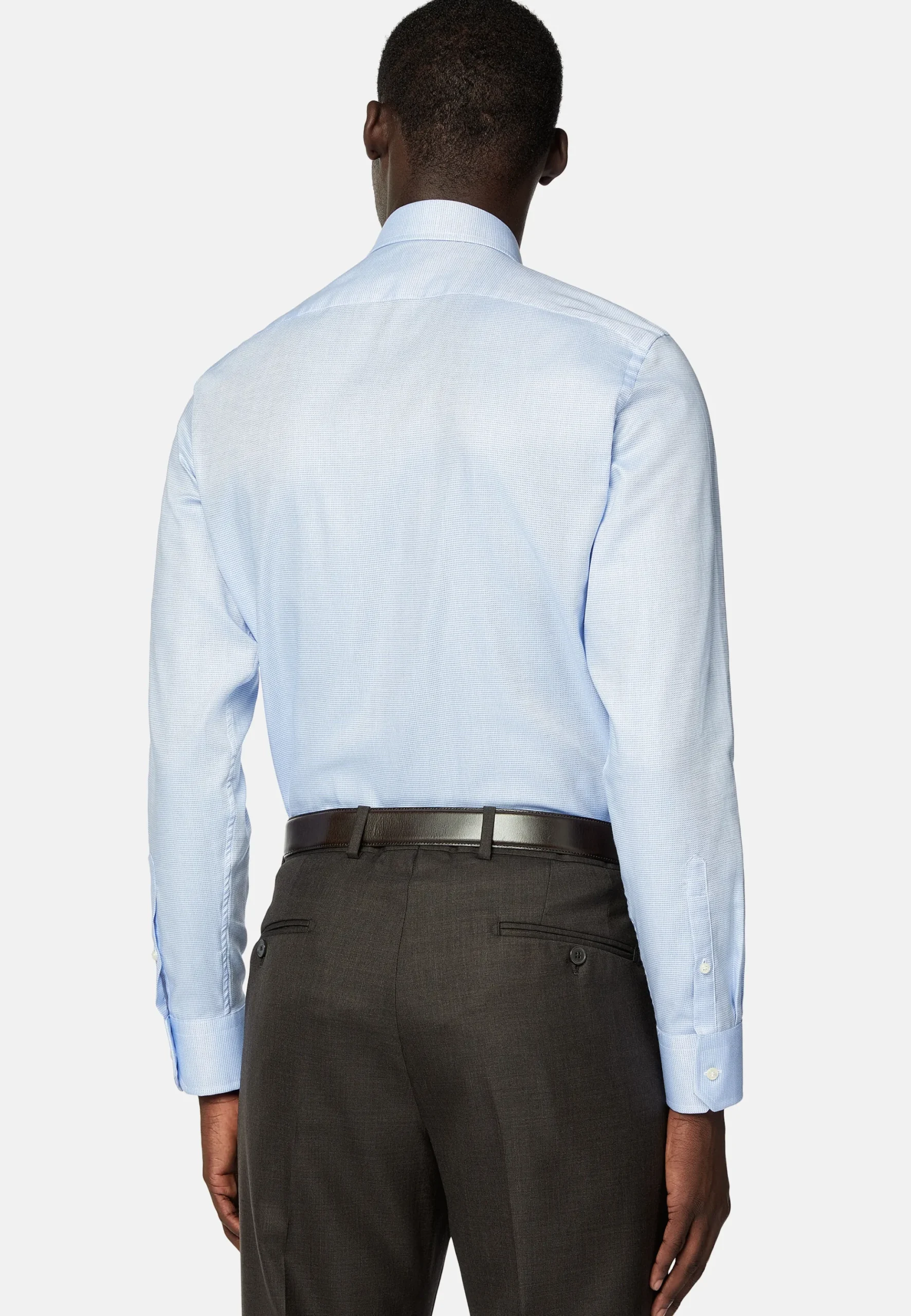 Chemise à Micromotif En Coton Slim Fit