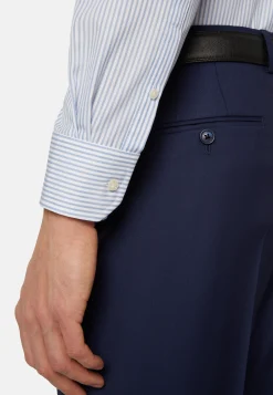 Chemise À Rayures Bleu Ciel En Coton Slim Fit