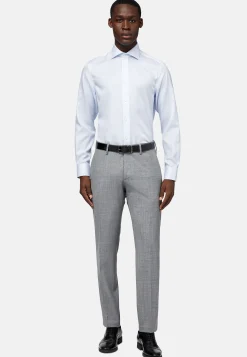 Chemise À Rayures En Coton Dobby Slim Fit