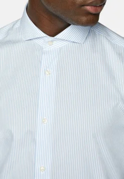 Chemise À Rayures En Coton Dobby Slim Fit