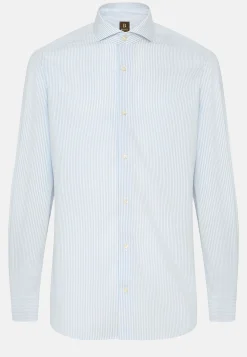 Chemise À Rayures En Coton Dobby Slim Fit