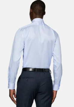 Chemise À Rayures En Sergé De Coton Regular Fit