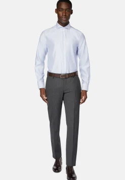 Chemise À Rayures En Sergé De Coton Regular Fit