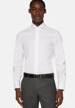 Chemise Blanche En Coton Extensible Slim Fit