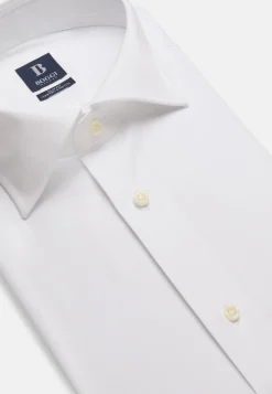 Chemise Blanche En Coton Extensible Slim Fit