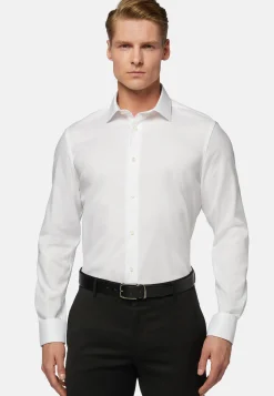 Chemise Blanche En Coton Pinpoint Slim Fit