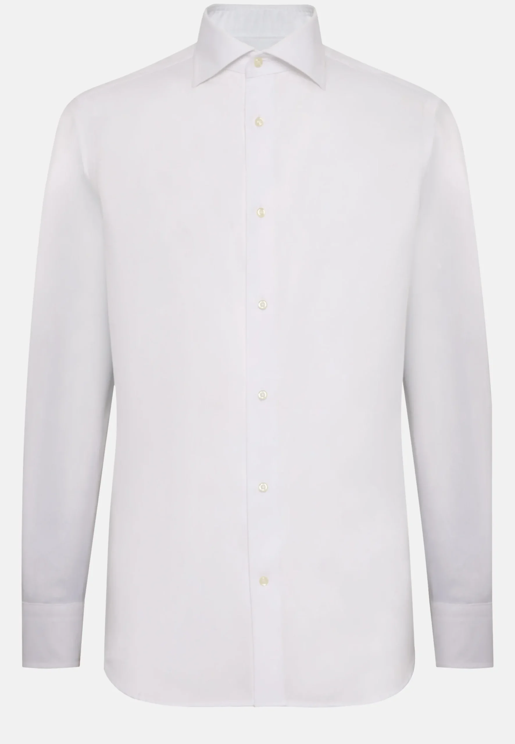 Chemise Blanche En Coton Dobby Regular Fit