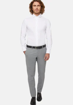 Chemise Blanche En Coton Nylon Extensible Slim