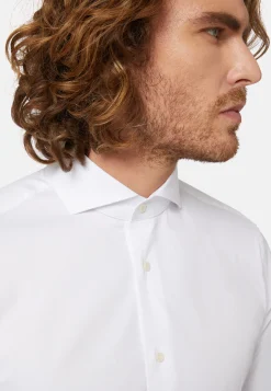 Chemise Blanche En Coton Nylon Extensible Slim