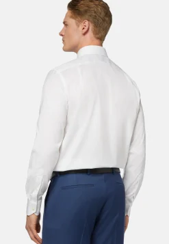 Chemise Blanche Pin Point En Coton Regular Fit