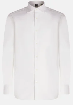 Chemise Blanche Pin Point En Coton Regular Fit