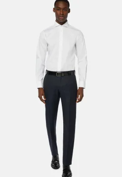 Chemise Blanche Pin Point En Coton Regular Fit