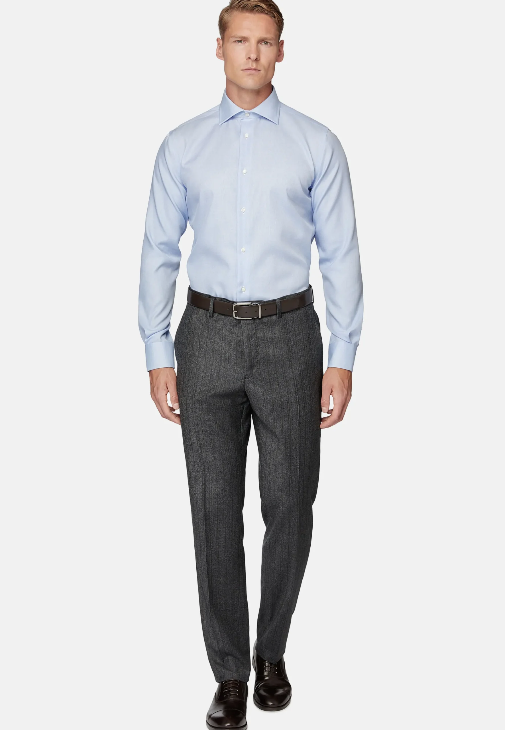 Chemise En Coton Dobby Regular Fit