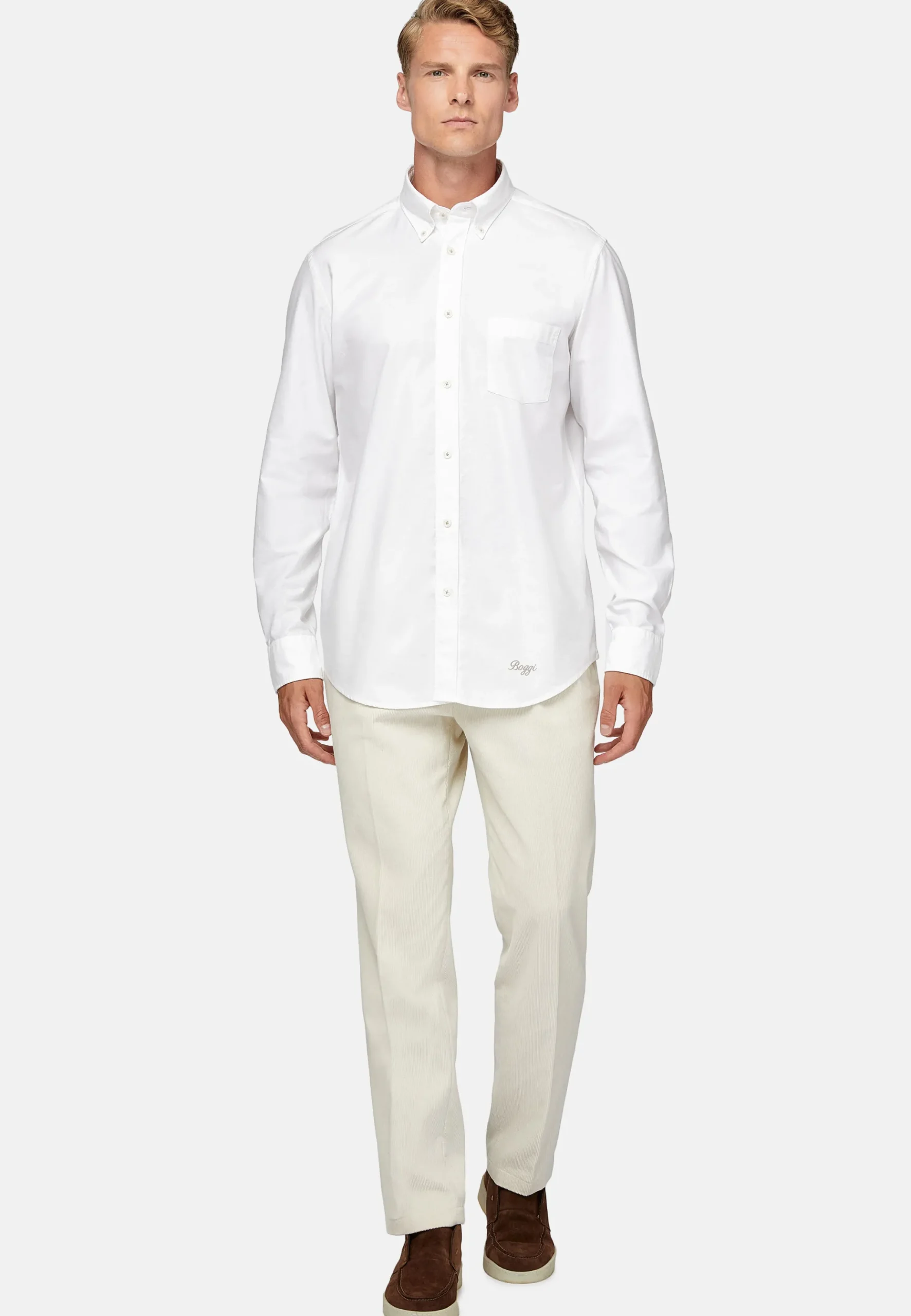 Chemise En Coton Oxford Bio Coupe Droite