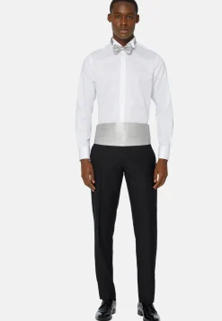 Chemise En Satin De Coton Slim Fit