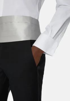 Chemise En Satin De Coton Slim Fit