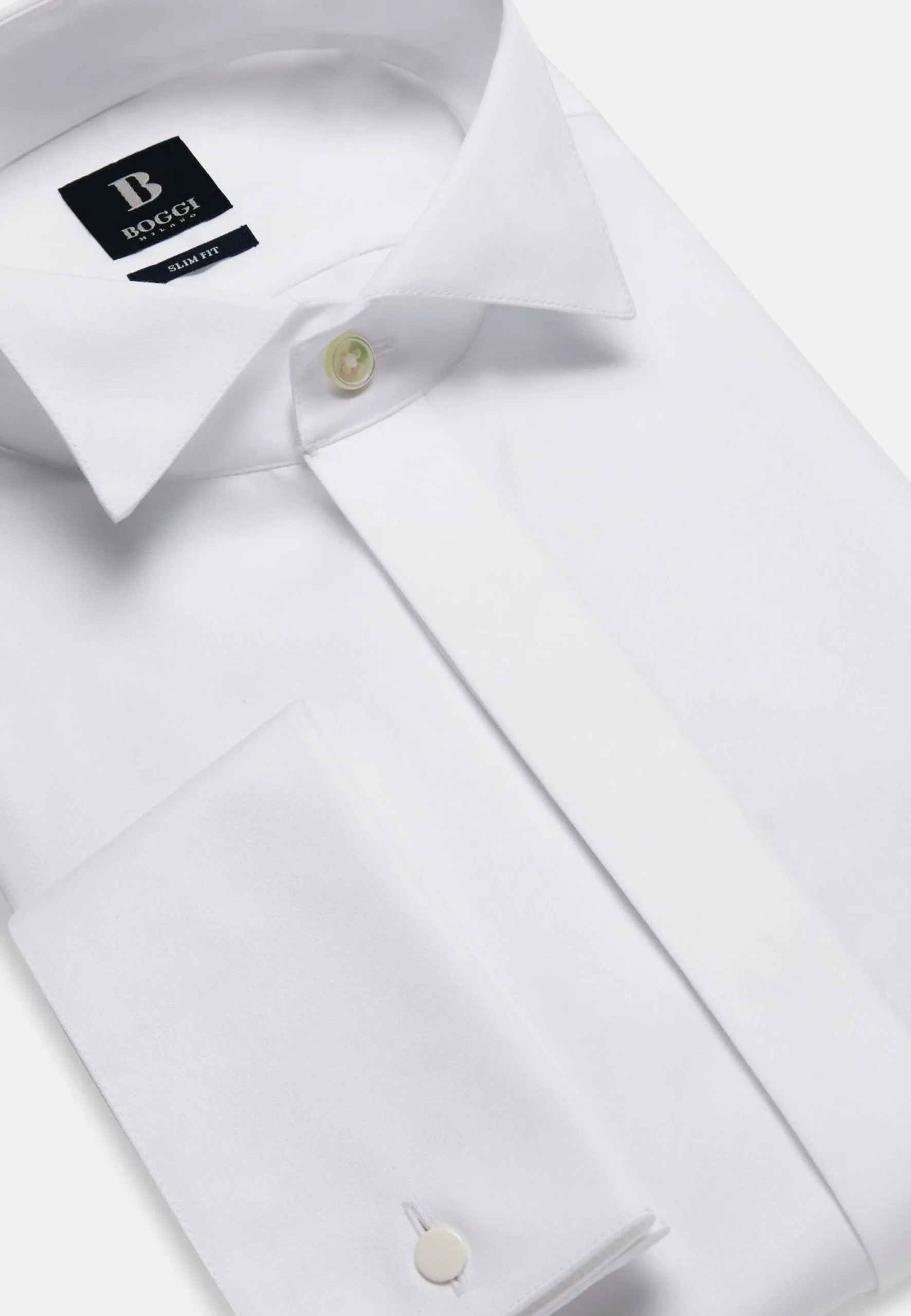 Chemise En Satin De Coton Slim Fit