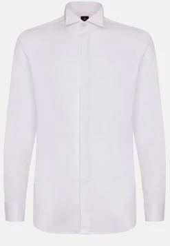 Chemise En Satin De Coton Slim Fit