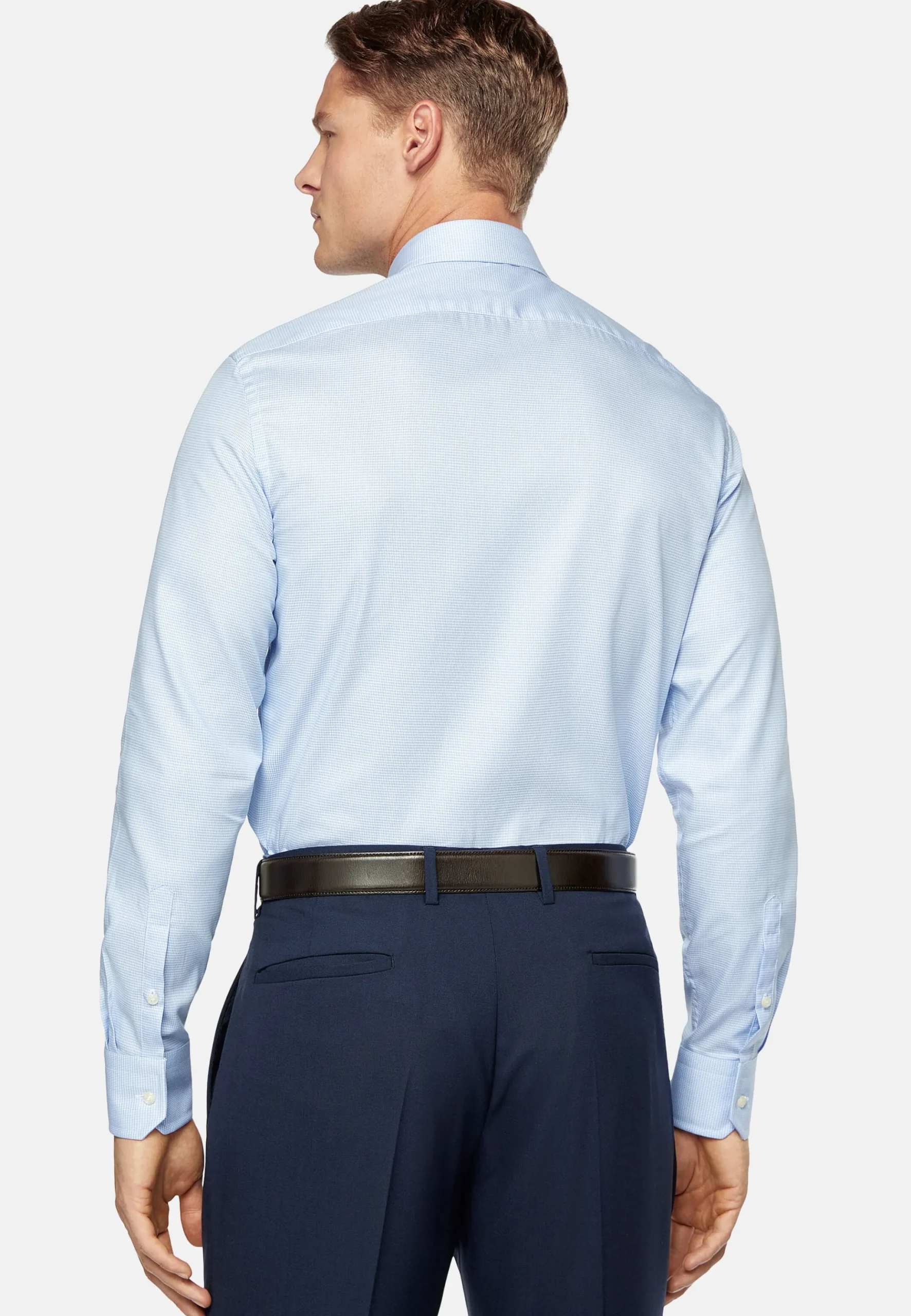 Chemise En Sergé De Coton Slim Fit