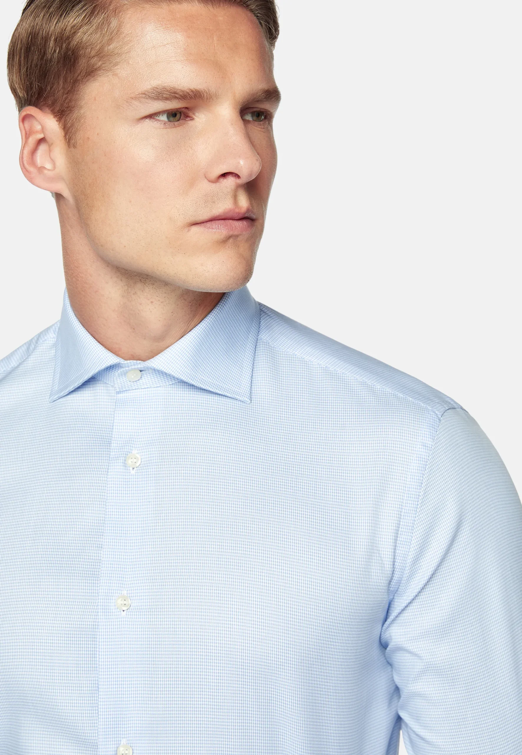 Chemise En Sergé De Coton Slim Fit