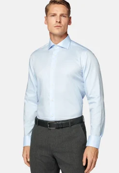 Chemise En Sergé De Coton Slim Fit