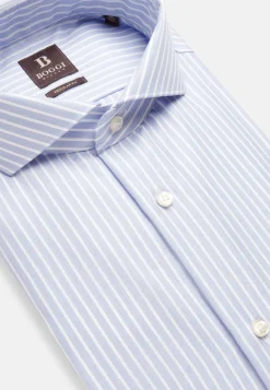 Chemise Rayée En Coton Dobby Regular Fit