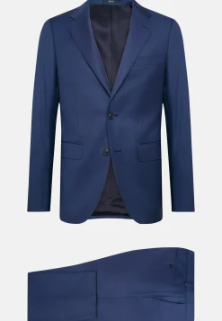 Costume Bleu En Pure Laine