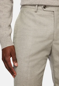 Costume Gris Tourterelle À Chevrons En Pure Laine