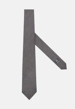 Cravate Motif Médaillons En Soie