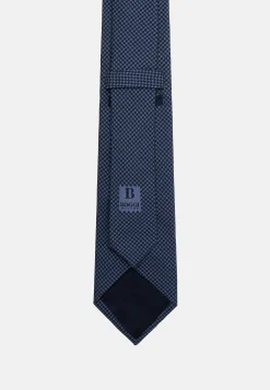 Cravate Motif Pied-De-Poule En Soie