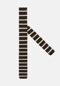 Cravate Motif Rayé En Laine