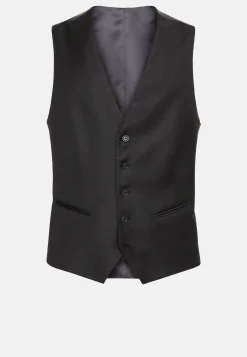 Gilet Bleu Marine En Sergé De Laine