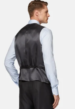 Gilet Bleu Marine En Sergé De Laine