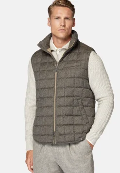Gilet En Flanelle Rembourré En Plume D'Oie