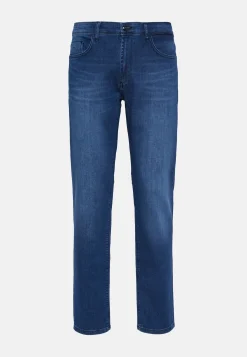 Jean En Denim Extensible Bleu À Délavage Moyen
