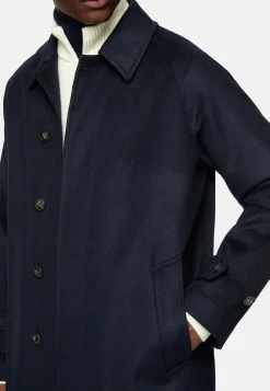 Manteau À Simple Boutonnage En Laine Cachemire