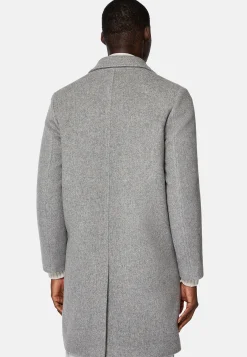 Manteau En Laine À Simple Boutonnage