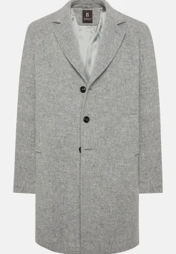 Manteau En Laine À Simple Boutonnage