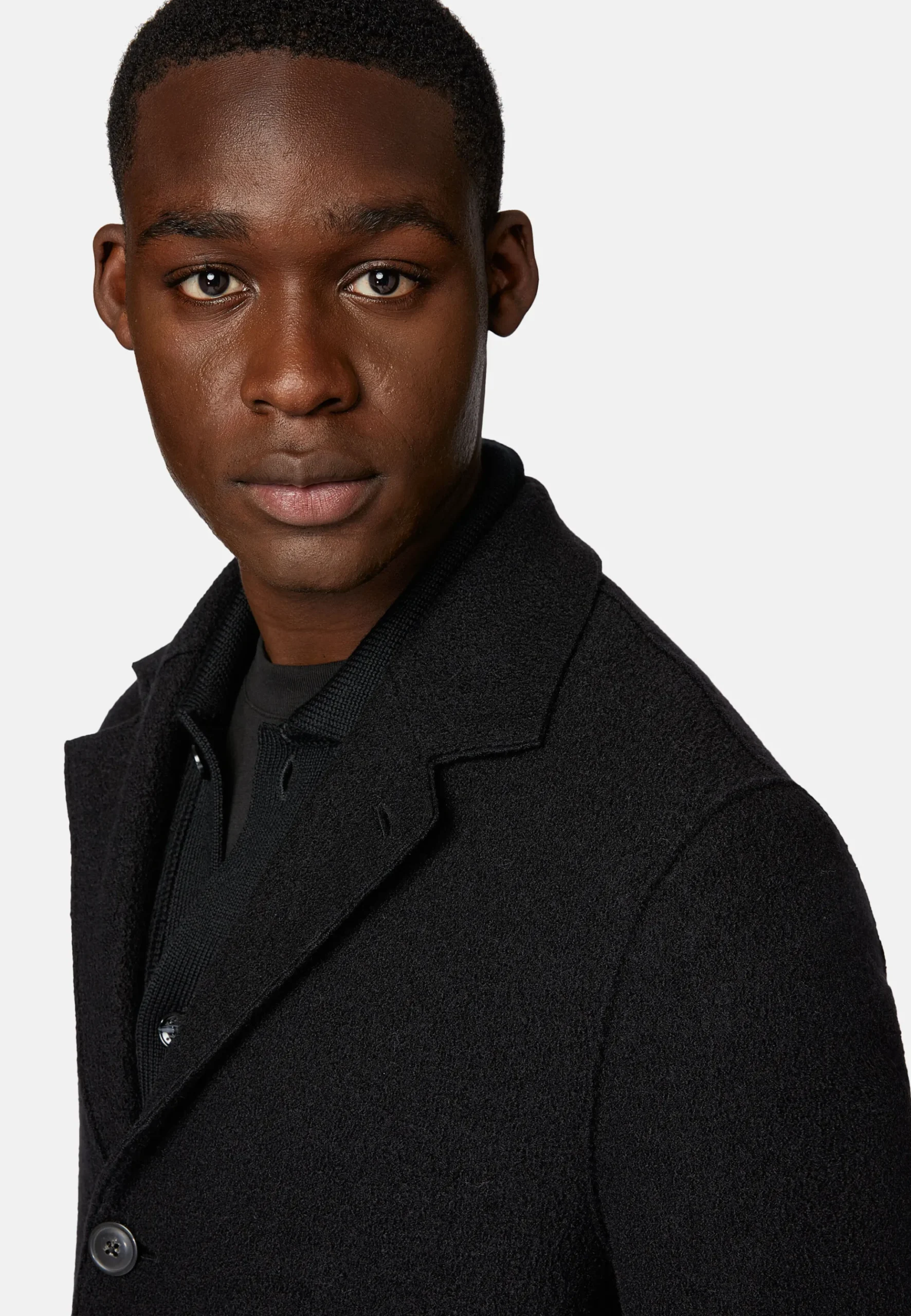 Manteau En Laine À Simple Boutonnage