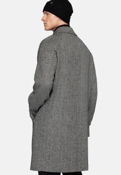 Manteau En Laine À Simple Boutonnage