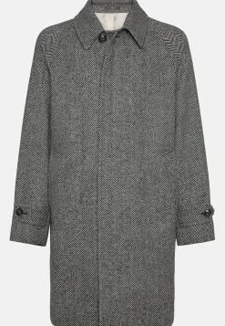 Manteau En Laine À Simple Boutonnage